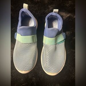 Kids Blue and Green Slip-On Shoes